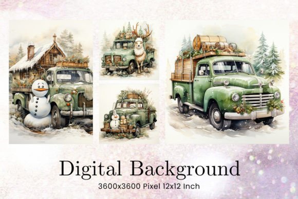 Download Snowman Classic Car Christmas Background - Christmas background Collection